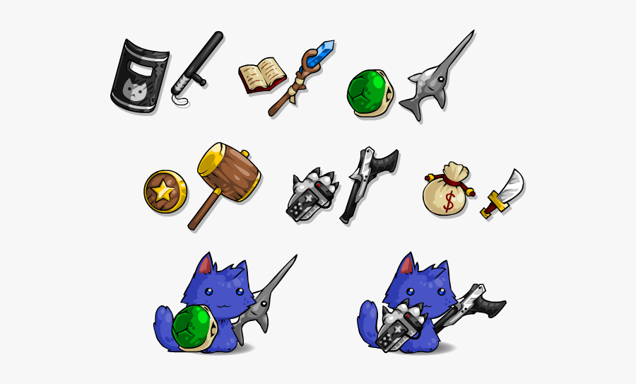 Ebf5 Cat Toys - Epic Battle Fantasy Nolegs Art, Transparent Clipart