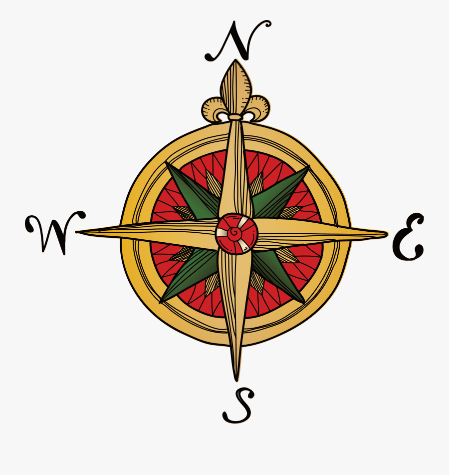 Compass Vector Old School - Compass Old School, Transparent Clipart