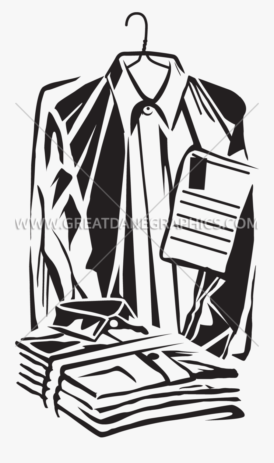 Dry Cleaning Clip Art - Black And White Dry Clean Shirt, Transparent Clipart