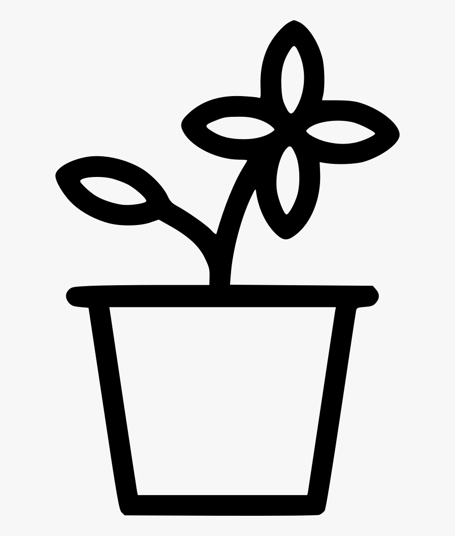 Transparent Flower Pot Png - Flower Pot Png Black, Transparent Clipart