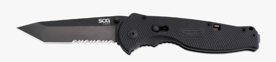 Tanto, Black Tini, Serrated - Sog Flash Ii Tanto, Transparent Clipart