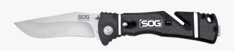 Clip Point, Satin - Sog Trident Elite, Transparent Clipart