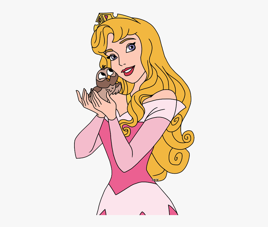 Princess Aurora And Owls, Transparent Clipart