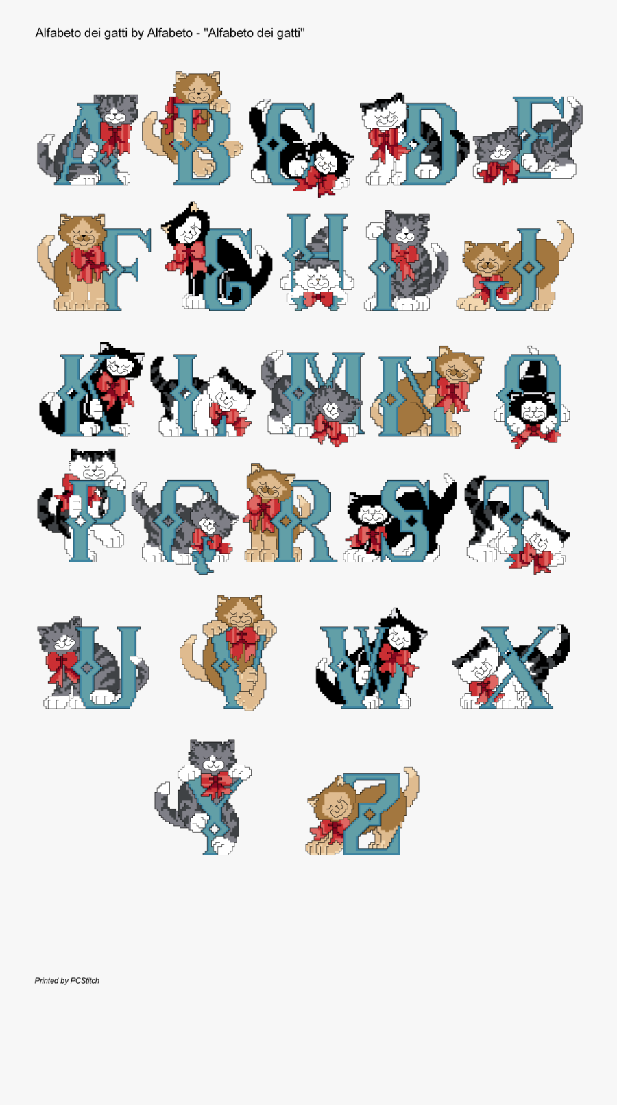 Cat Cross Stitch Alphabet Funny, Transparent Clipart