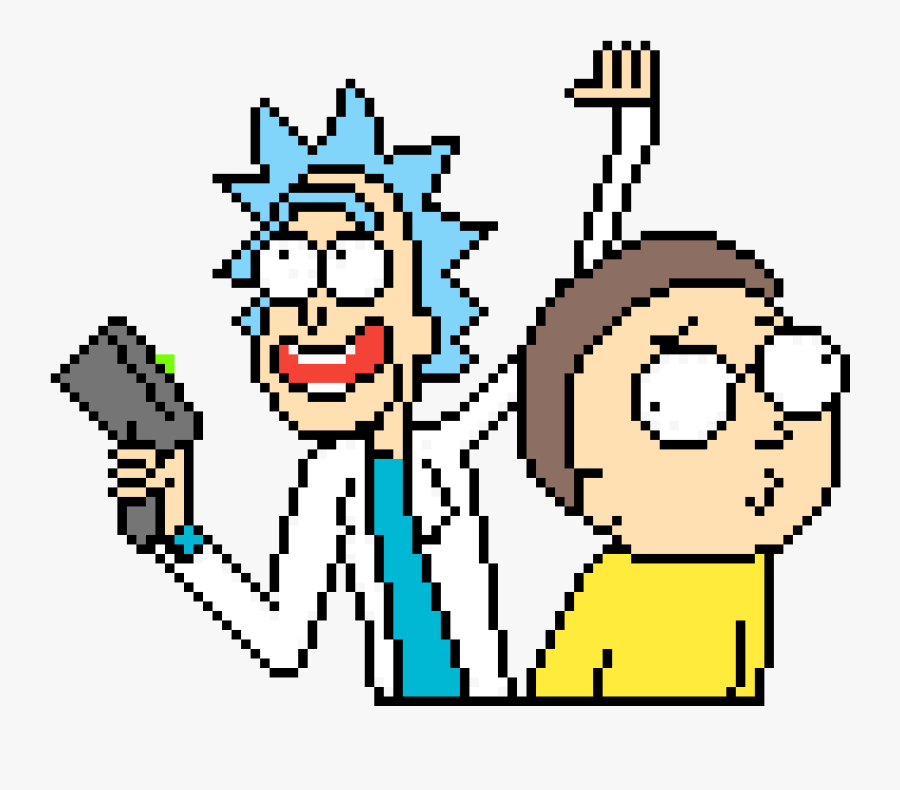 Transparent Rick And Morty Png - Rick And Morty Minecraft Pixel Art, Transparent Clipart