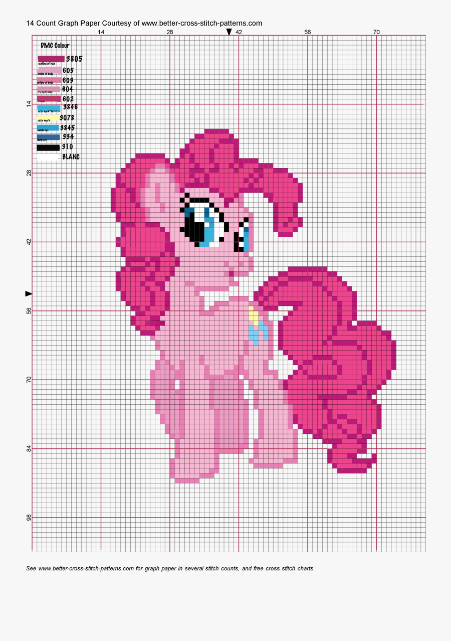 Stitches Vector Cross Stitch - Pinkie Pie Little Pony Characters, Transparent Clipart