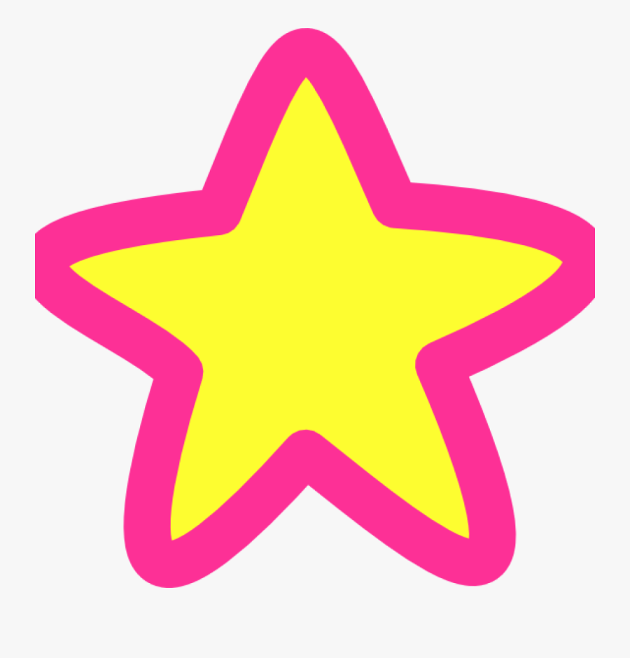 Transparent Pink Star Png - Pink And Yellow Star, Transparent Clipart