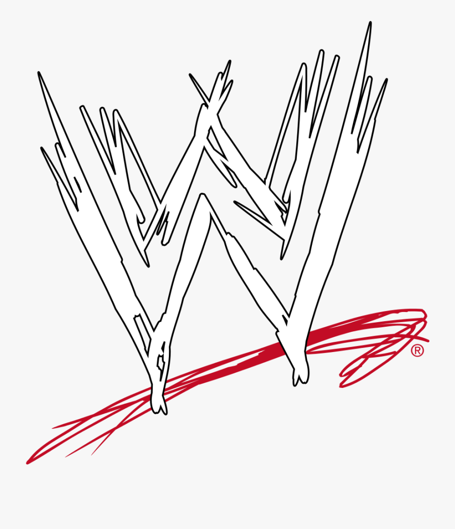 Wrestler Drawing Logo - Wwe Old Logo Png, Transparent Clipart