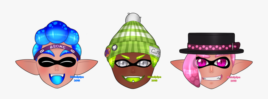 Squiddo Headshots - Cartoon, Transparent Clipart