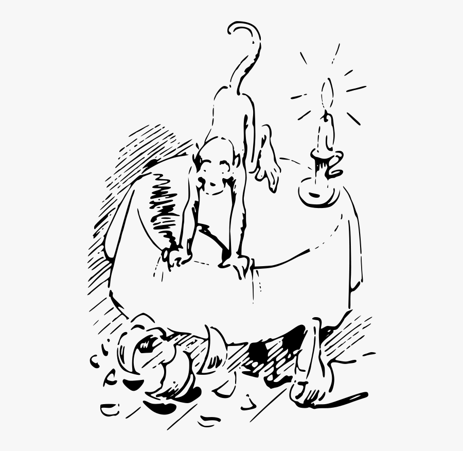 W Busch Der Haarbeutel 69 - Illustration, Transparent Clipart