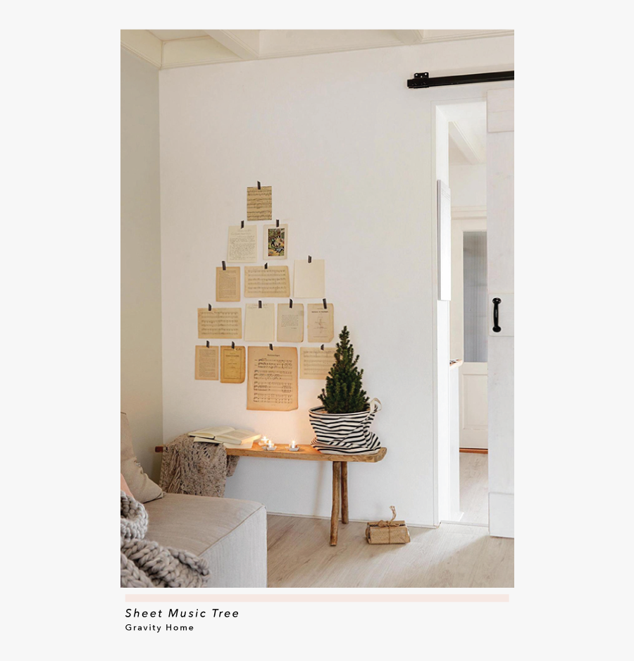 Clip Art Sheet Music Gravity Home - Decoracion Nordica Entrada Navideña, Transparent Clipart