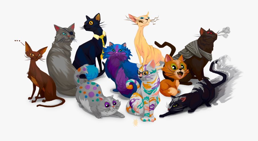 Donation Clipart Animal Rescue Clip Art Black And White - Group Of Cats Clipart, Transparent Clipart