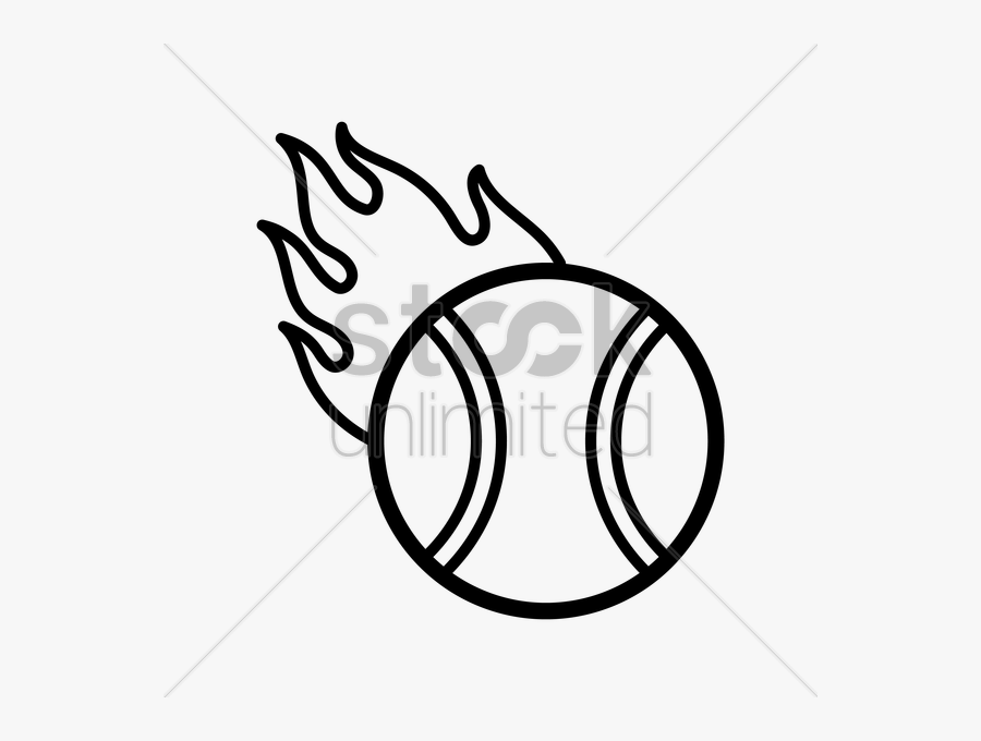 Drawing Sport Fire Clipart Black And White - Black And White Tennis Balls, Transparent Clipart
