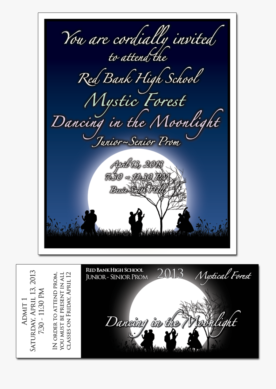 Redbank High School Prom Invitations/tickets 2012-2013 - High School Prom Invitation, Transparent Clipart