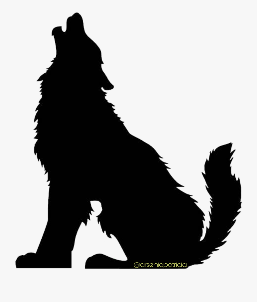#challenger #wolf #sticker #freetoedit - Sitting Wolf Howling Silhouette, Transparent Clipart