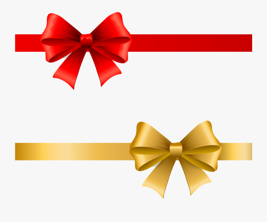 Transparent Text Ribbon Png - โบว์ สี ทอง, Transparent Clipart