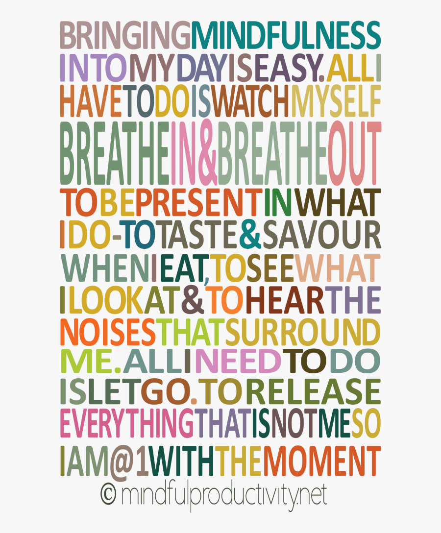 Clip Art Mindfulness Bringing By Mindful - Gedanken, Transparent Clipart