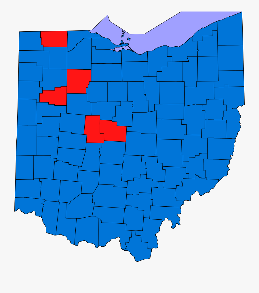 Ohio Congressional Districts By Party, Transparent Clipart