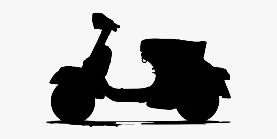 Transparent Vespa Clipart - Silhueta Moto Girl, Transparent Clipart