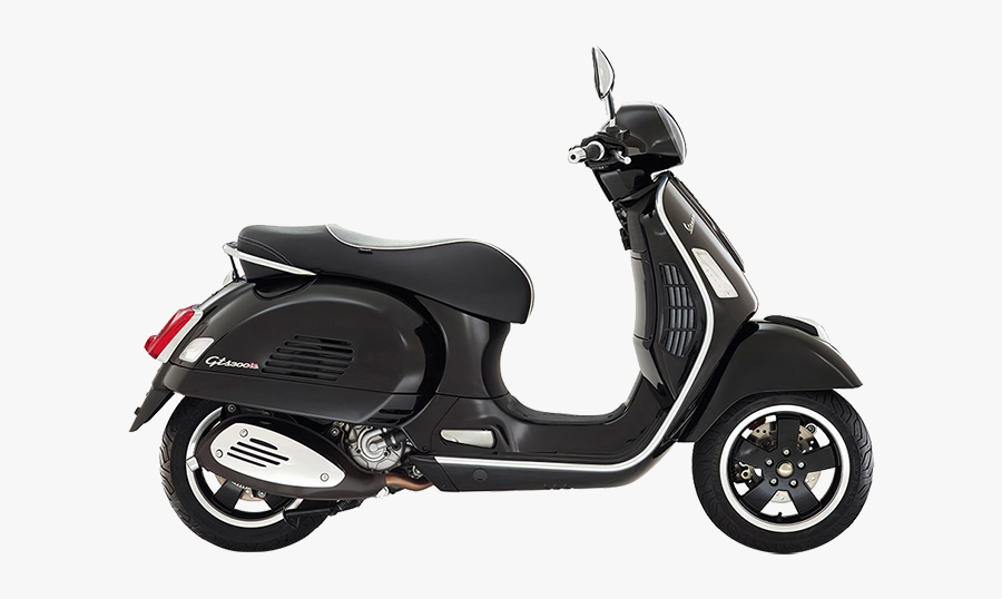 Transparent Vespa Clipart - Vespa Gts 300 Nera, Transparent Clipart