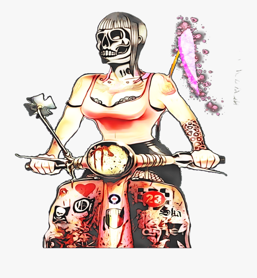 #vespa #skinhead #skinheadgirl #skinbyrd #mod #combat76 - Illustration, Transparent Clipart