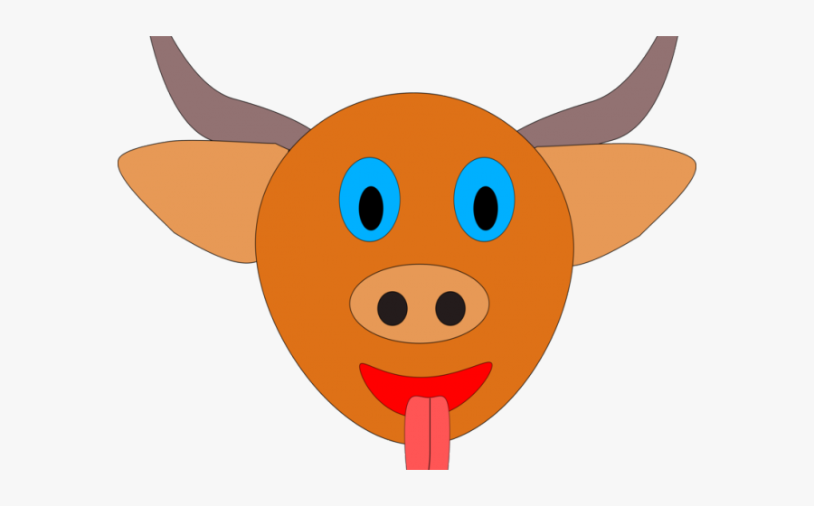Water Buffalo Cartoon - Cartoon Bull Face, Transparent Clipart
