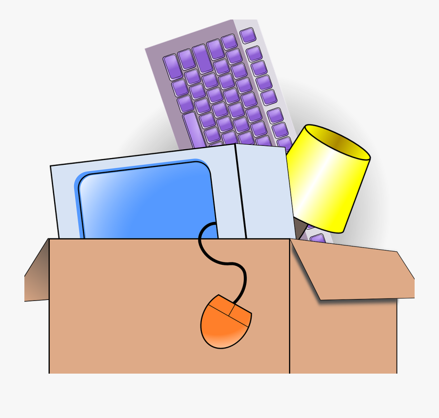 Transparent Two Students Working Clipart - Clip Art Packing Boxes, Transparent Clipart