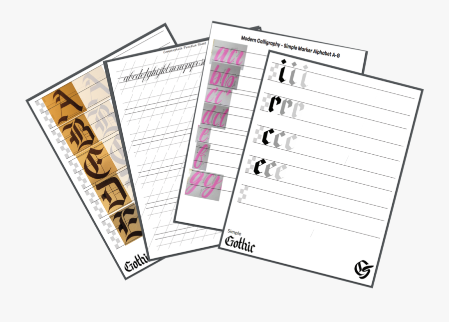 Clip Art Calligraphy Workbook Pdf - Calligraphy, Transparent Clipart