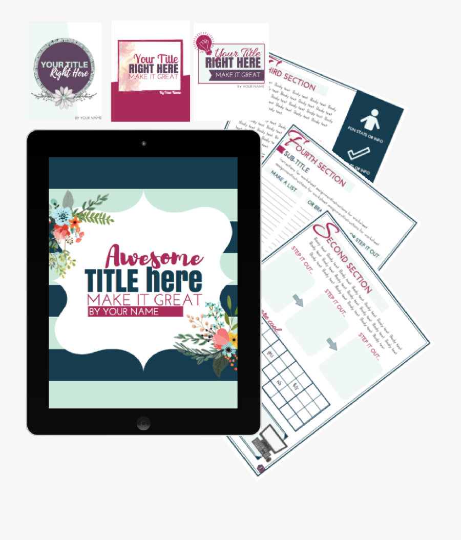 Workbook Template In Canva, Transparent Clipart