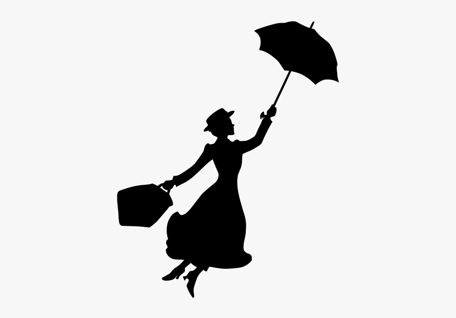 Mary Poppins Youtube Bert Silhouette Stencil - Mary Poppins Silhouette Png, Transparent Clipart