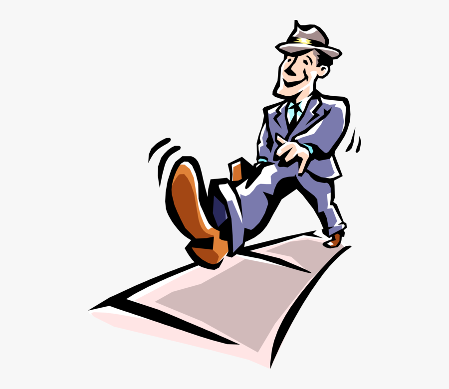 Vector Illustration Of Satisfied Businesswoman Walking - Best Foot Forward Clipart, Transparent Clipart