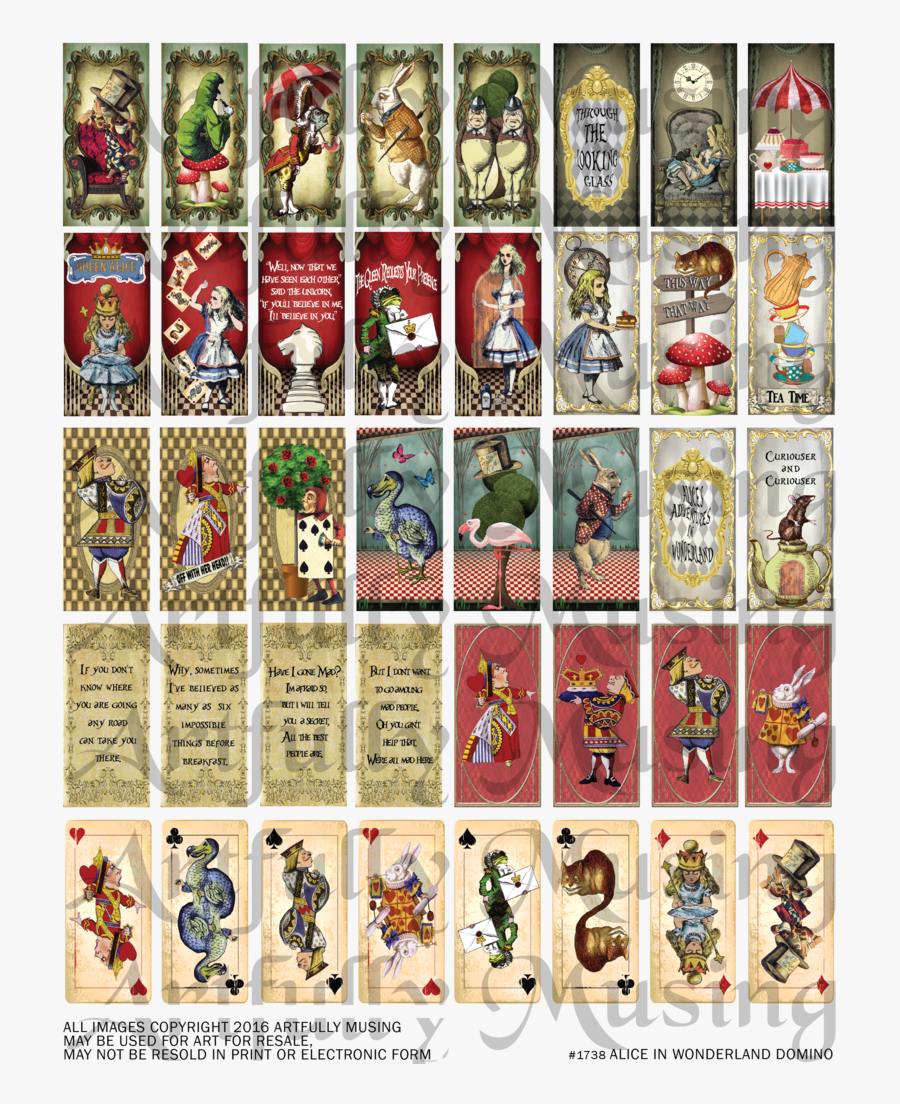 Alice In Wonderland Mini Book Printable, Transparent Clipart