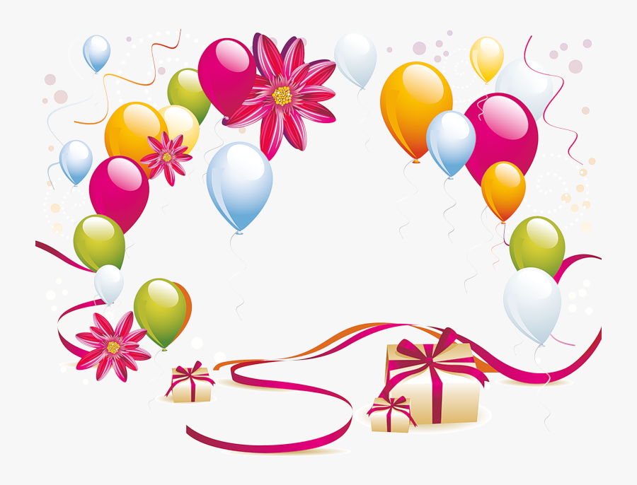 Photoshop Clipart Balloons - Birthday Frame Without Background, Transparent Clipart