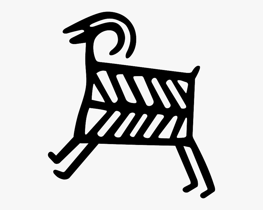 Sheep Petroglyph, Transparent Clipart