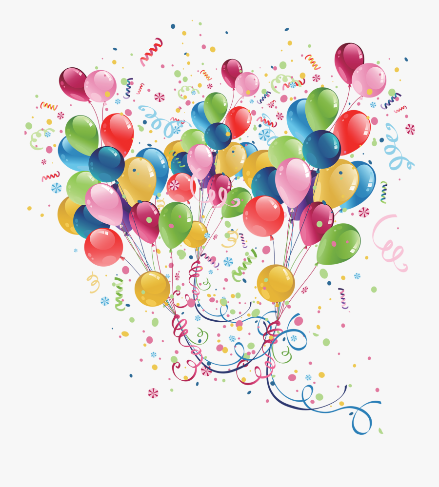 Ribbon Balloons Clipart, Transparent Clipart