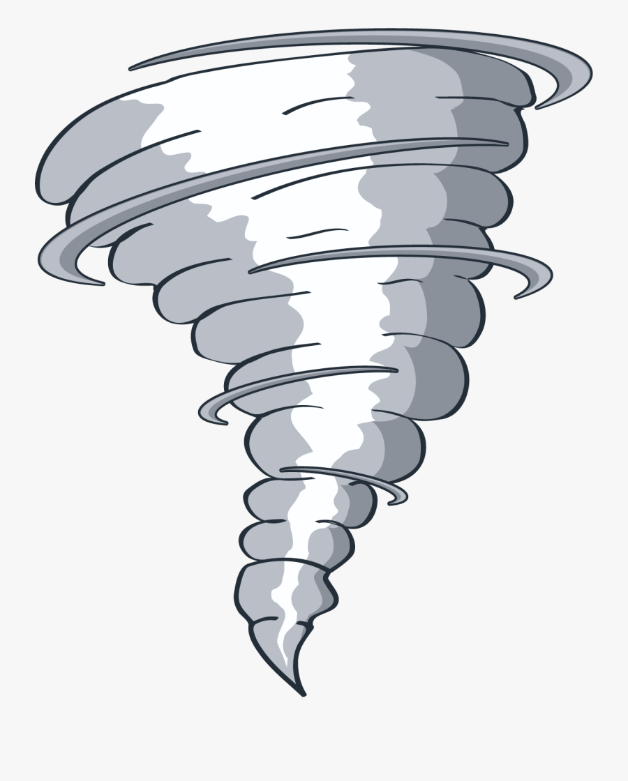 Typhoon Euclidean Vector Tornado - Cartoon Tornado, Transparent Clipart