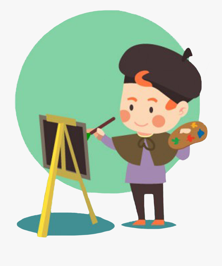 Artist - Painting Artist Cartoon Png, Transparent Clipart
