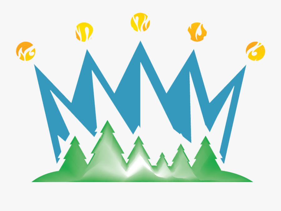 Mountain Crown Logo, Transparent Clipart