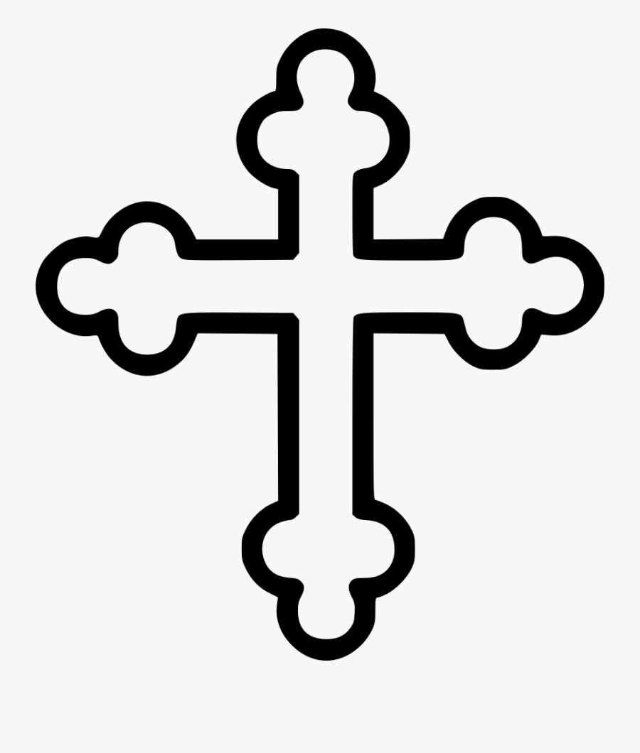 Orthodox Icon - Orthodox Cross Outline, Transparent Clipart