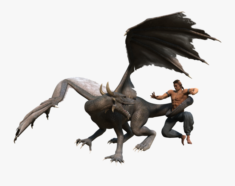 Homem E Um Dragao, Transparent Clipart