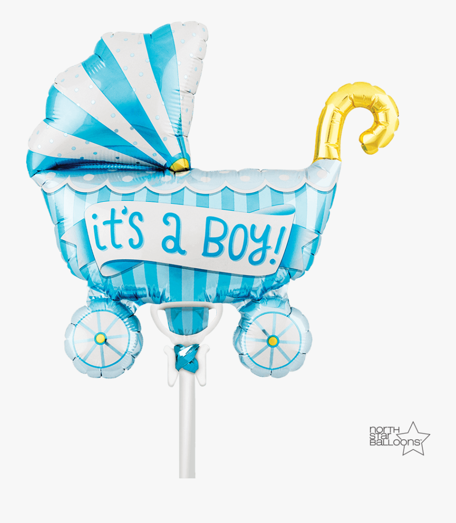 Baby Boy Pram Air Fill Foil Balloon - Balloon, Transparent Clipart