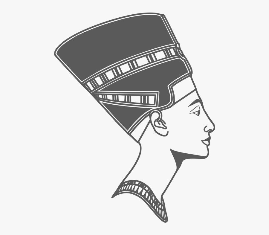 Line Art,head,neck - Queen Nefertiti Clipart, Transparent Clipart
