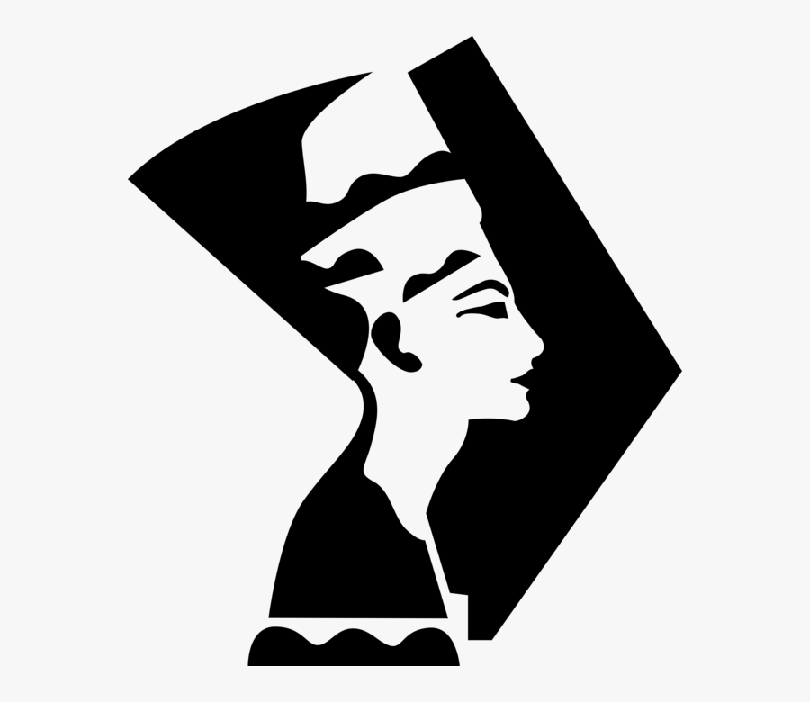 Clip Art Egyptian Queen Image Illustration - King Tutankhamun And Nefertiti Vector, Transparent Clipart