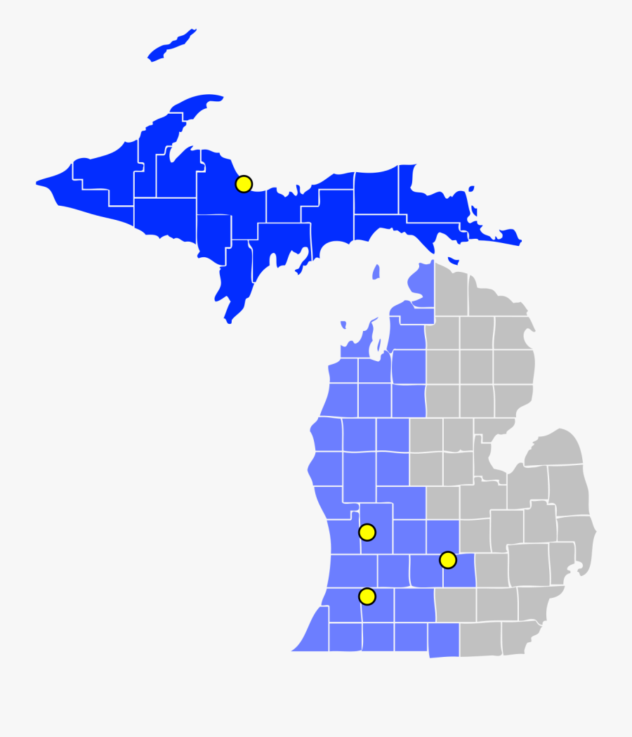 Michigan 2018 Election Map, Transparent Clipart