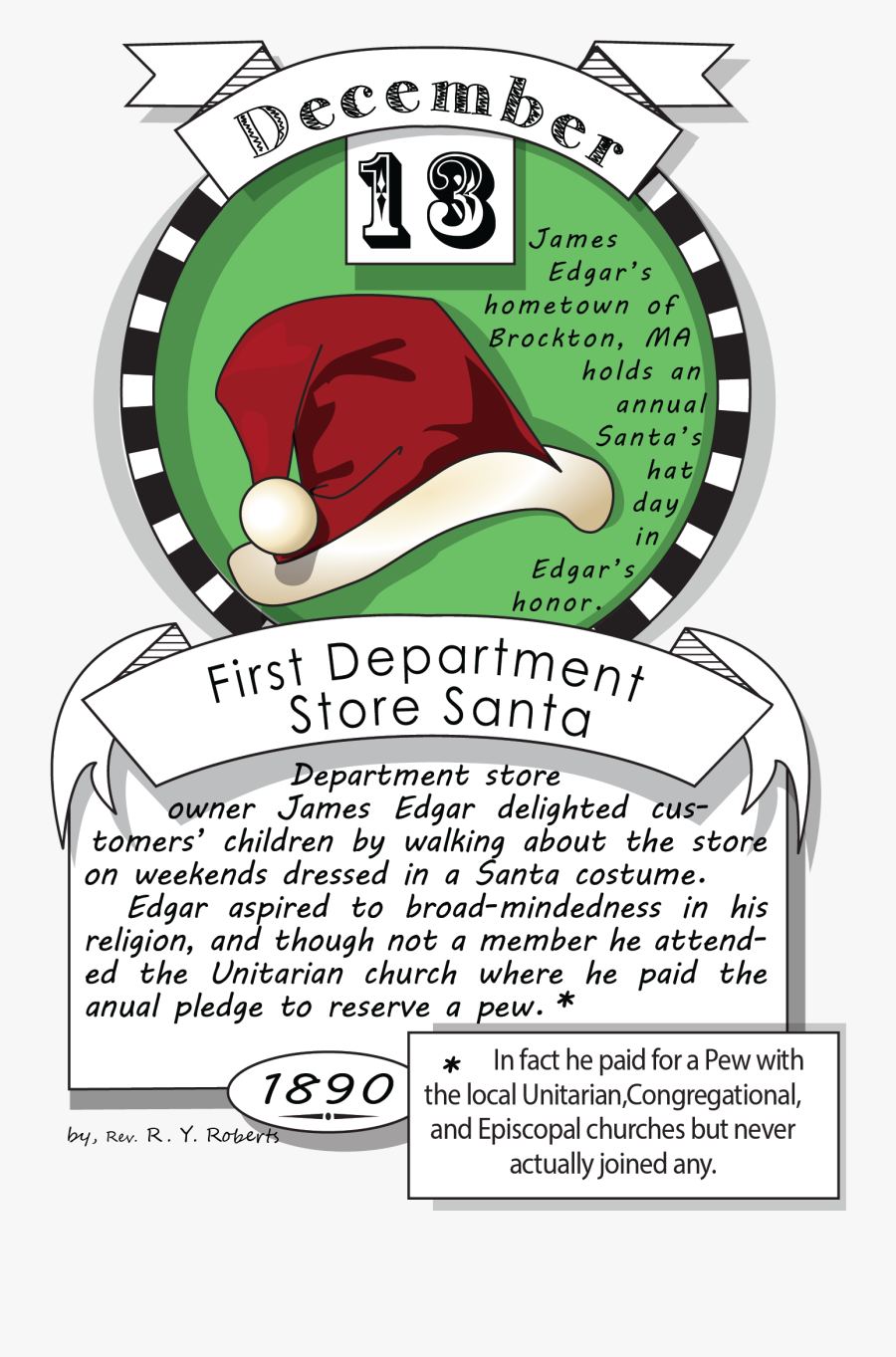 December Thirteenth, First Department Store Santa - New Years Cookie Cake, Transparent Clipart
