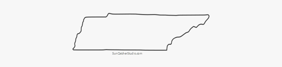 Free Tennessee Outline Thin Border, Cricut Design Or - State Of Tennessee Svg, Transparent Clipart