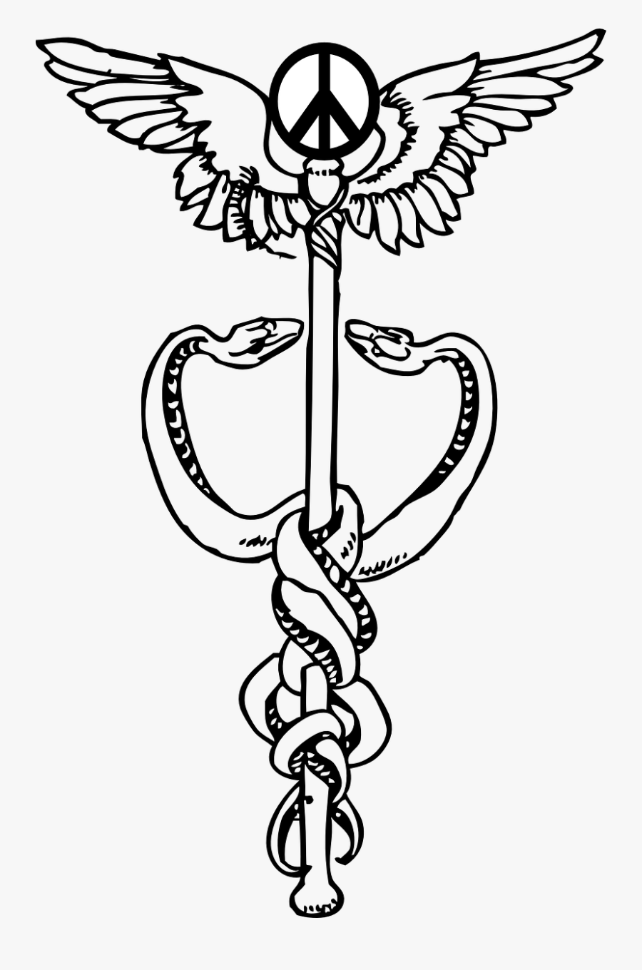 Easy Enlightenment Drawing, Hd Png Download - Medical Symbol Coloring Page, Transparent Clipart