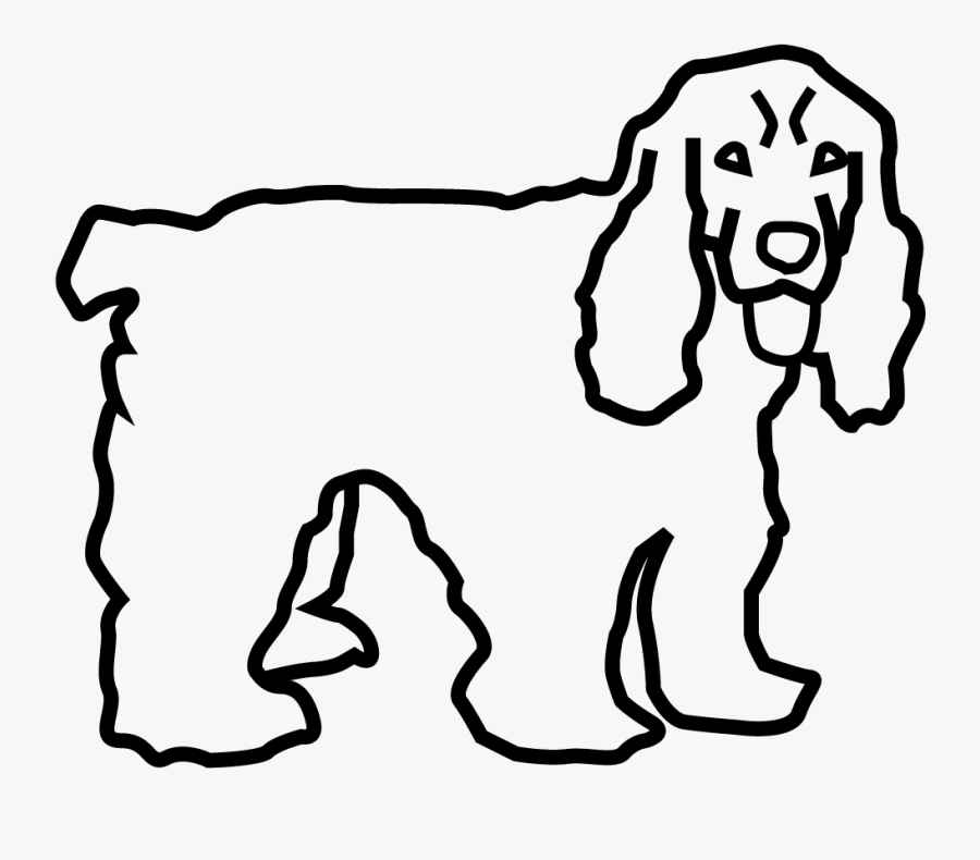 My Icon Story - Cocker Spaniel Outline Transparent, Transparent Clipart
