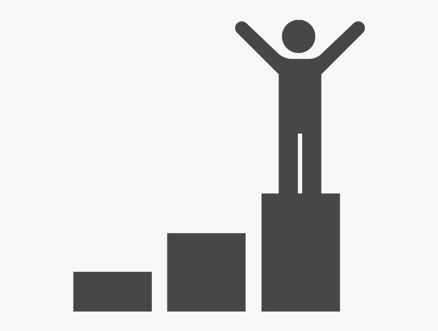 Person Icons Success - Excellence Black And White, Transparent Clipart