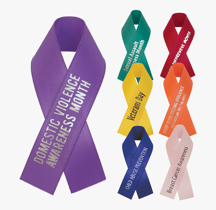 Transparent Cancer Ribbons Png - Color For Violence Awareness, Transparent Clipart